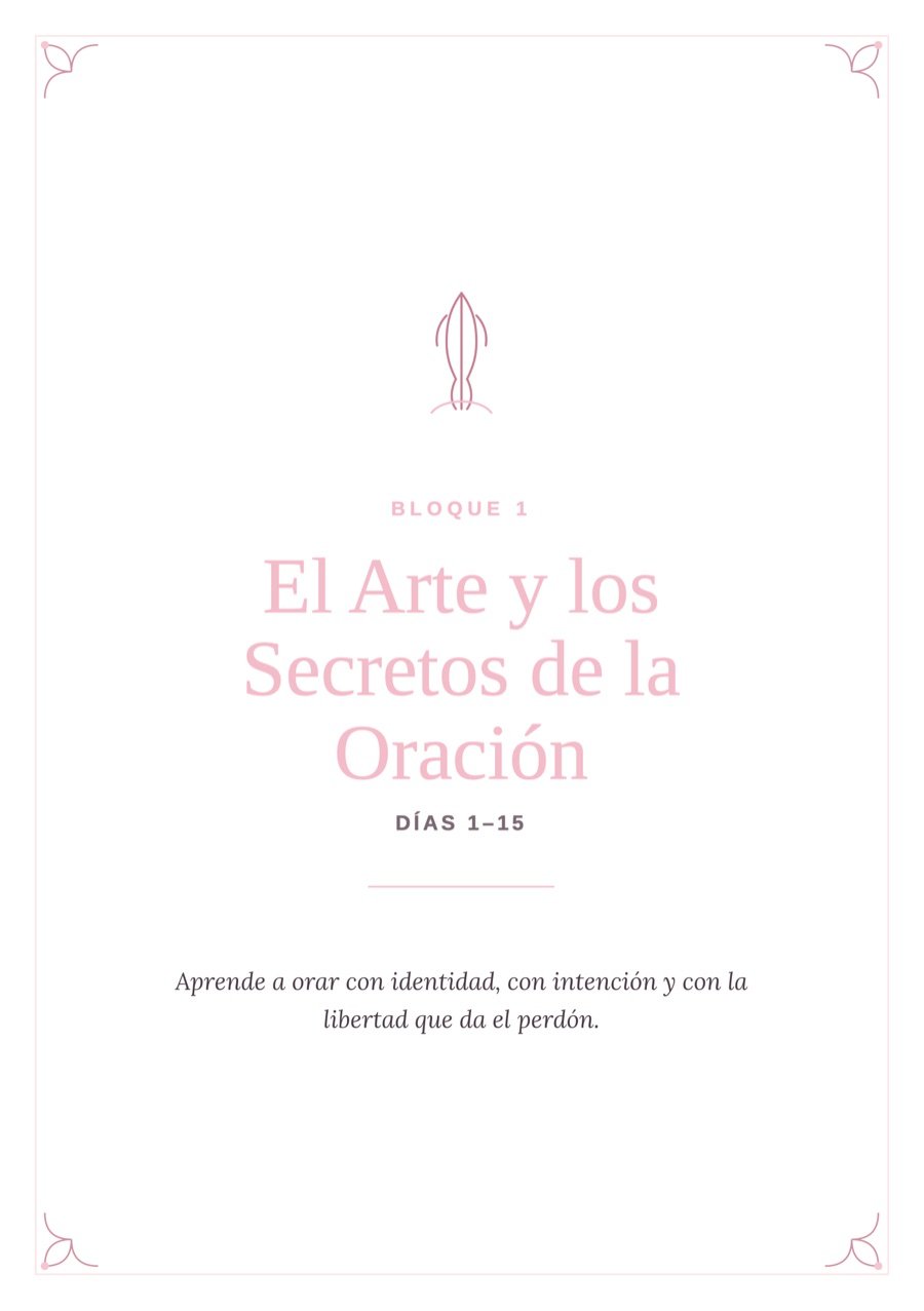 Apertura Bloque 1 - El arte de la oración